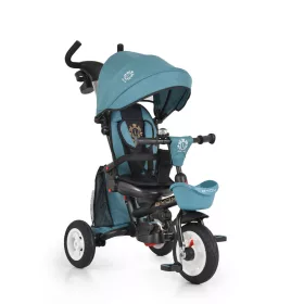 BYOX Flexy Lux Dreirad mit Schiebegriff für Eltern, türkis