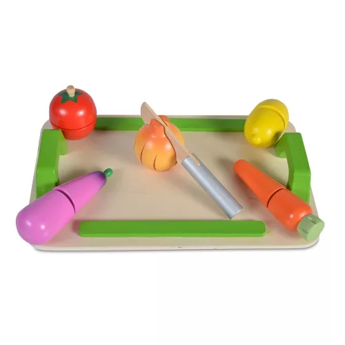 Moni Toys Holzspielzeug-Gemüseschneideset aus Holz