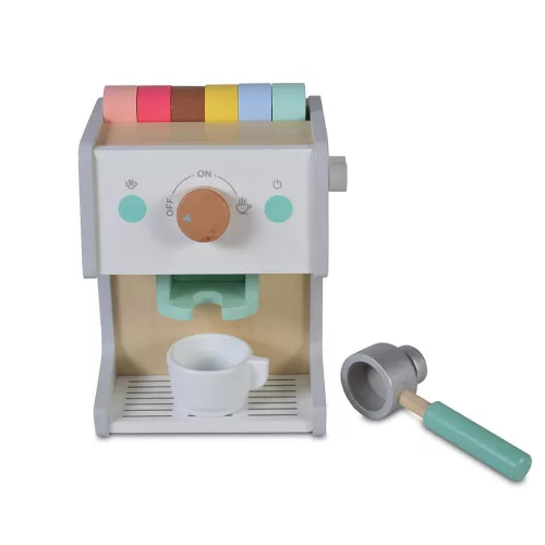Moni Toys Holzspielzeug, Deluxe-Kaffeemaschine aus Holz, 23 x 14 x 17,5 cm