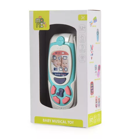 MONI TOYS műanyag baby telefon KÉK