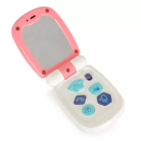   MONI TOYS műanyag baby kinyitható gombos telefon FEHÉR/PINK