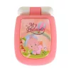MONI TOYS műanyag baby kinyitható gombos telefon FEHÉR/PINK