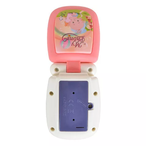 MONI TOYS műanyag baby kinyitható gombos telefon FEHÉR/PINK
