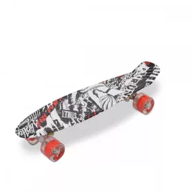BYOX Skateboard 22" SKULL LED / 56x15 cm SCHWARZ