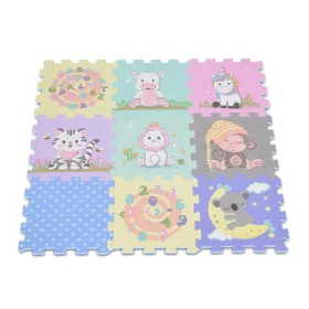 HABTAPI 9-teiliges Puzzle mit pastellfarbenen TIERN