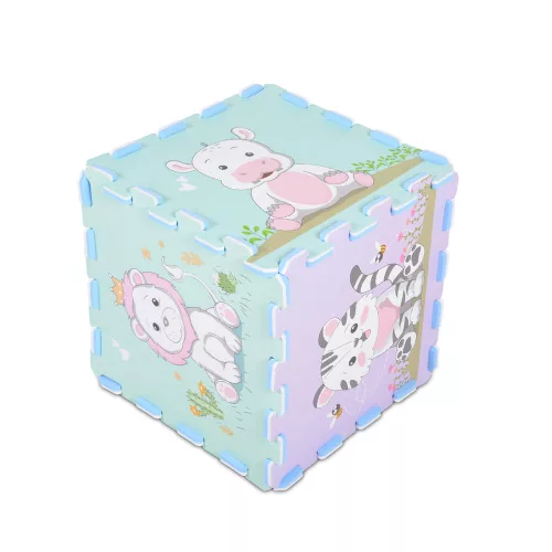 HABTAPI 9-teiliges Puzzle mit pastellfarbenen TIERN