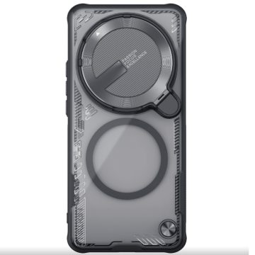   Nillkin Iceblade Prop Xiaomi 15 Ultra mágneses szilikon tok, fekete-átlátszó