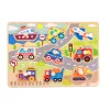 TOOKY Toy fapuzzle járművek  -10dbos