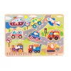TOOKY Toy fapuzzle járművek  -10dbos