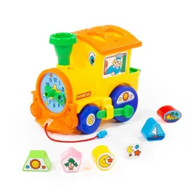   POLESIE 3354 kleine Eisenbahn mit formschlüssiger Passform, in Netz ROT/GELB