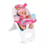 Baba 36 cm-es szett etetőszékkel, tányérral