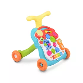 Moni Toys Musik-Laufhilfe, 2-in-1-Spieltisch aus Kunststoff