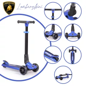 LAMBORGHINI Roller, 3 Räder, faltbar, bis 50 kg, BLAU