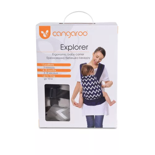 Cangaroo Explorer 2-Positionen-Tragetasche, grau
