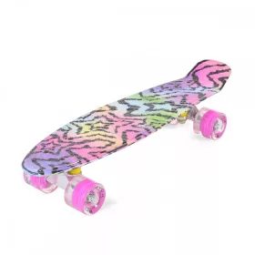 BYOX Skateboard 22" Star LED / 56x15 cm PINK