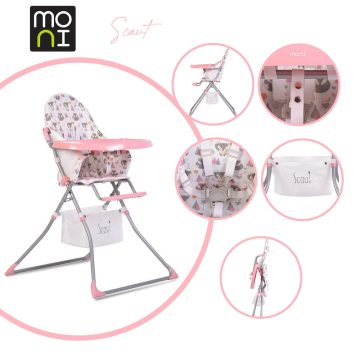 MONI Scaut etetőszék pink