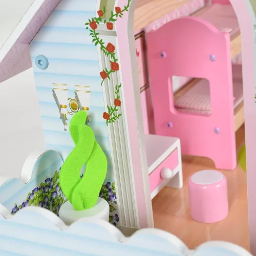 Moni Toys Mila Puppenhaus 70 cm x 62 cm x 31 cm