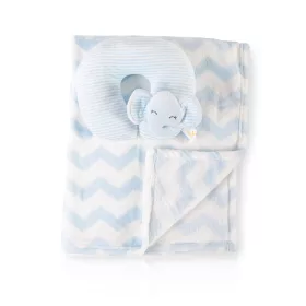 Cangaroo Sammy Decke mit Kissen 90x75cm blau