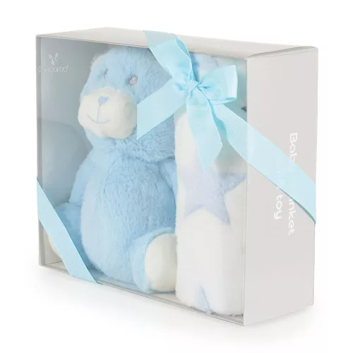 Cangaroo Decke 90x75cm Teddybär Plüsch blau