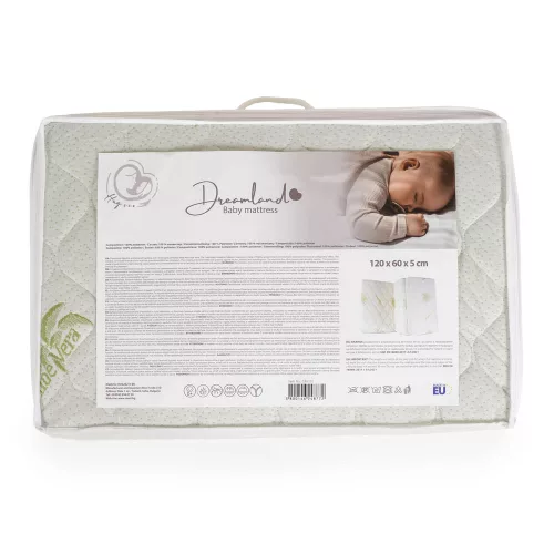 HUGGZZZ Dreamland Klappmatratze Aloe Vera 120x60 weiß