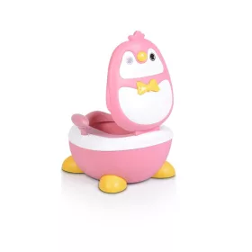   RIKO Pinguin-Töpfchen mit Armlehnen, Füßen und abnehmbarem Tank, PINK