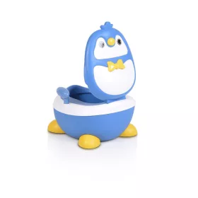   RIKO Pinguin-Töpfchen mit Armlehnen, Füßen und abnehmbarem Tank, BLAU