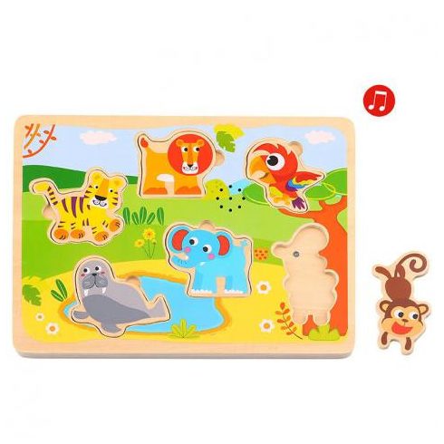 TOOKY fapuzzle safari állatos hanggal 7 dbos