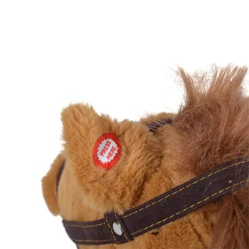 Moni Toys Schaukelpferd mit Rädern, 70 cm, Thunder, hellbraun