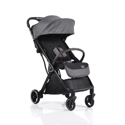 Cangaroo Easy Fold Kinderwagen, einfach zusammenklappbar, grau