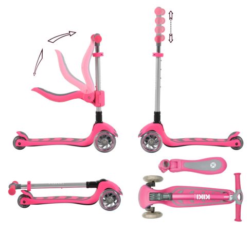 KIKI 2in1 Átalakítható roller PINK