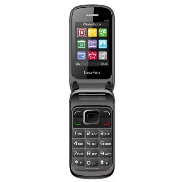   Beafon C245 kamerás összecsukható Dual SIM mobiltelefon, LCD kijelzővel, fekete