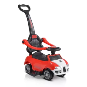 MONI Rider Kinderwagen mit Schiebegriff, rot