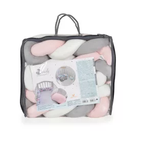 Cangaroo Braidy geflochtenes Haarband 180 cm rosa/grau