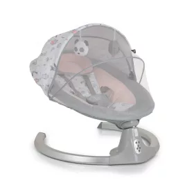   MONI Ari elektrische Schaukel, 360 Grad drehbar, mit 2 Spielzeugen, rosa