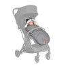 Cangaroo Luxe Kinderwagen-Fußsack 42x80cm mit Tragegurt, grau