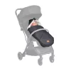 Cangaroo Luxe Kinderwagen-Fußsack 42x80 cm mit Tragegurt, schwarz
