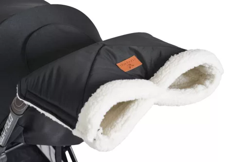 LUXE Handwärmer für Kinderwagen, Muff SCHWARZ