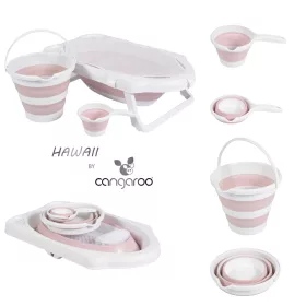 Cangaroo Hawaii Faltwanne + Eimer rosa