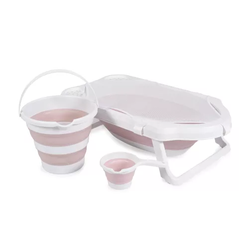 Cangaroo Hawaii Faltwanne + Eimer rosa