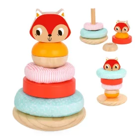 TOOKY Spielzeug Holzturm Fuchs 7-teiliges Set