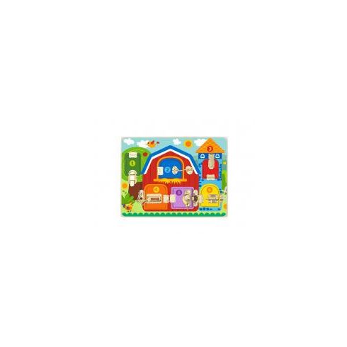 Tooky Toy Reteszes Montessori fa tábla TK044
