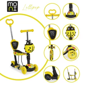 MONI Lollipop-Roller mit Sitz, Marienkäfergelb