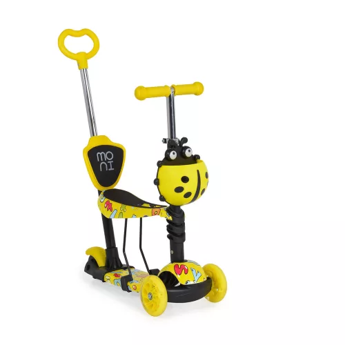 MONI Lollipop-Roller mit Sitz, Marienkäfergelb