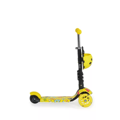 MONI Lollipop-Roller mit Sitz, Marienkäfergelb