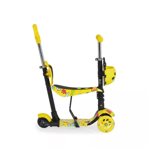MONI Lollipop-Roller mit Sitz, Marienkäfergelb