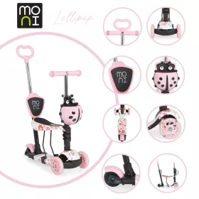 MONI Lollipop Roller mit Sitz, Marienkäferrosa