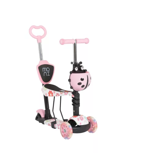 MONI Lollipop Roller mit Sitz, Marienkäferrosa