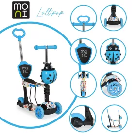 MONI Lollipop-Roller mit Sitz, Marienkäferblau