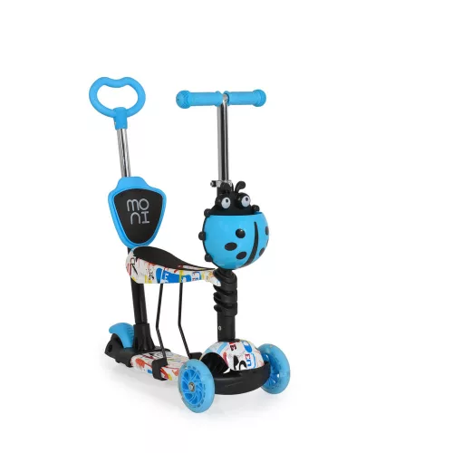 MONI Lollipop-Roller mit Sitz, Marienkäferblau