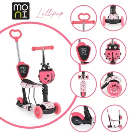 MONI Lollipop-Roller mit Sitz, Marienkäferrot
